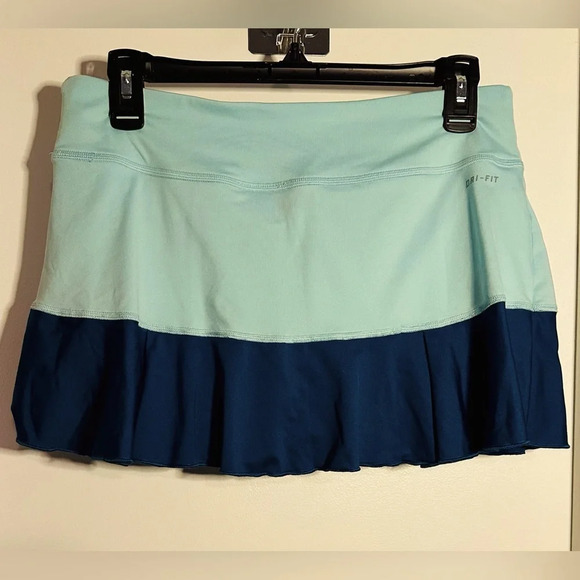 Nike Dri-FIT Tennis Golf Skort Skirt Glacier Ice Green Blue Medium - Picture 2 of 7